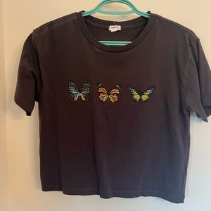 GARAGE BUTTERFLY CROP TOP